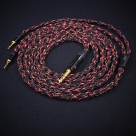 Arachne Audio Red Panther headphone cable, dual 3.5 mm
