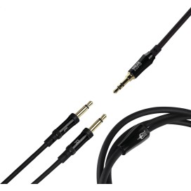 2x3,5mm to 3,5mm cable black