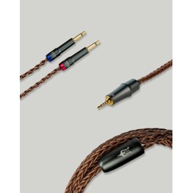 130cm Meze copper cable with termination of choice, 2x3,5mm