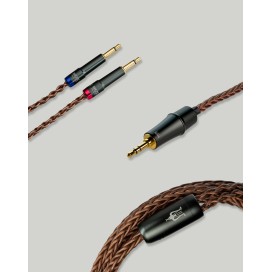 130cm Meze copper cable with termination of choice, 2x3,5mm