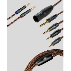 250cm Meze Kupferkabel mit Stecker nach Wahl, 2x3,5mm – Level Audio