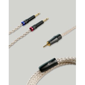 130cm Meze silver cable with termination of choice, 2x3,5mm