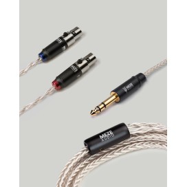 250cm Meze Silberkabel mit Stecker nach Wahl, mini-XLR – Level Audio (3)