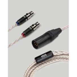 250cm Meze silver cable with termination of choice, mini-XLR