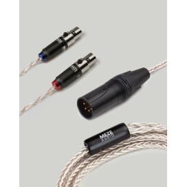 250cm Meze Silberkabel mit Stecker nach Wahl, mini-XLR – Level Audio (4)