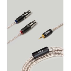 120cm Meze Silberkabel mit Stecker nach Wahl, mini-XLR – Level Audio (3)