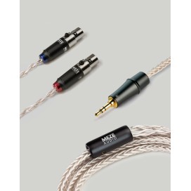 120cm Meze silver cable with termination of choice, mini-XLR