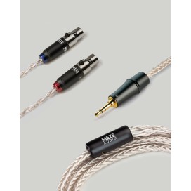 120cm Meze silver cable with termination of choice, mini-XLR – Level Audio (4)