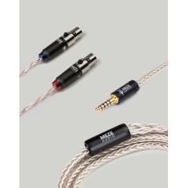 120cm Meze silver cable with termination of choice, mini-XLR