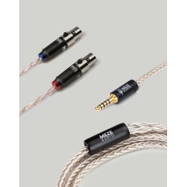 120cm Meze silver cable with termination of choice, mini-XLR – Level Audio (5)